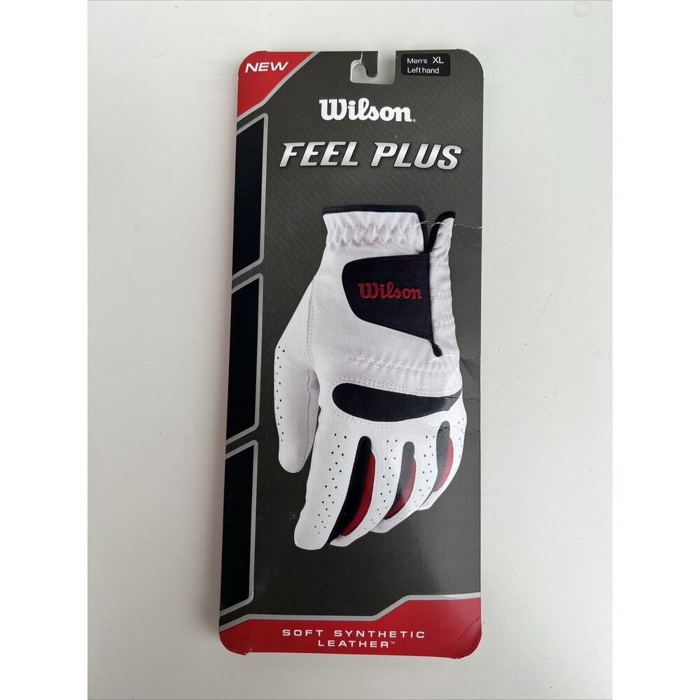 NEW Wilson Feel Plus Men's Golf Glove Left Hand Size XL Soft Synthetic Leather